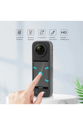 Teknoroket Insta360 X4 Silikon Kılıf , Lens Cap , Ekran Koruyucu