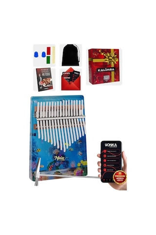 Midex Klx-640 Okyanus Cam Kalimba 17 Tuşlu Full Set