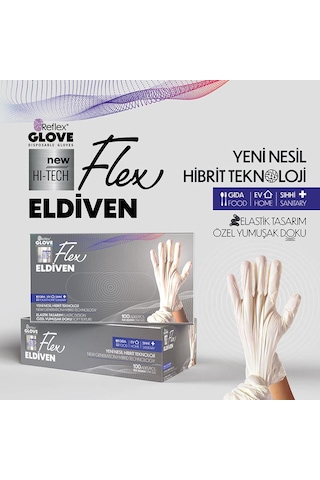 Reflex Flex Pudrasız Eldiven L-xl 100 Lü 1 Paket