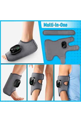 3'ü 1 Arada Ayak Masaj Cihazı, 5 Masaj Modu Ve 6 Sıcaklık Ayarı, Usb Şarj Edilebilir, Ayaklar, Kol Eklemleri Ve Baldırlar İçin Kas Yorgunluğunu Ortadan Kaldırır Siyah