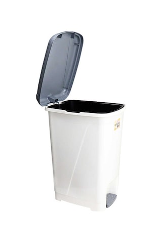Porsima Kovalı Slim Pedallı 15 Litre Çöp Kovası Beyaz