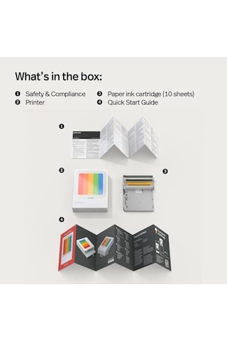 Polaroid Hi-print - Bluetooth Bağlantılı 3x3 Fotoğraf Boya-alt Yazıcı - 10 Fotoğraf Sayfası Dahil 9196 Diğer