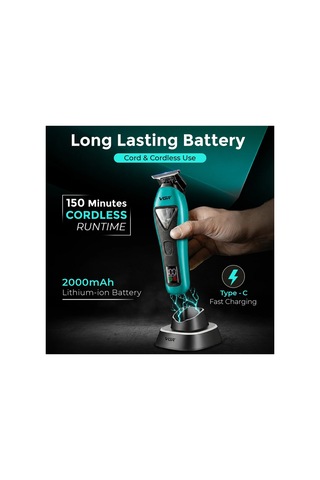 V-035t Sakal Ve Ense Çizim Makinesi Şarjlı Berber Trimmer - 9000 Rpm, Güçlü Batarya
