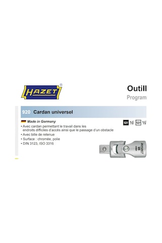 Alman Hazet Lokma Mafsalı 1/2"