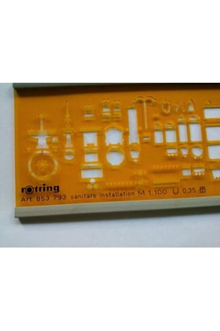 Rotring Tesisat Şablonu 1:100 853 793 Şeffaf