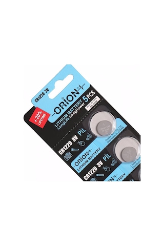Orion CR1220 3V Lityum Düğme Pil 5'li