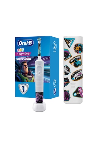 Oral-B Lightyear D100 Çocuk Şarjlı/Elektrikli Diş Fırçası + Seyahat Kabı Özel Seri