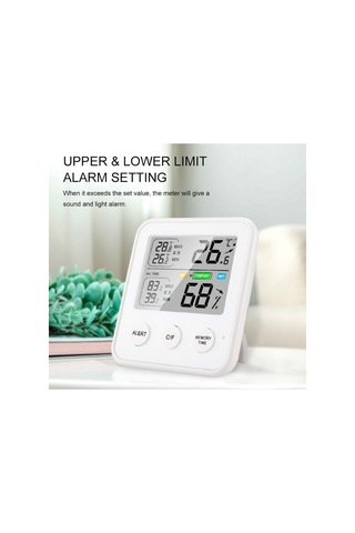 Ulzyvf Geniş Lcd Ekranlı, Gerçek Zamanlı Sıcaklık Ve Nem Ölçer, Konfor Uyarısı İle Kullanım Kolaylığı, Hızlı Okuma Modu İle Kullanım Kolaylığı,