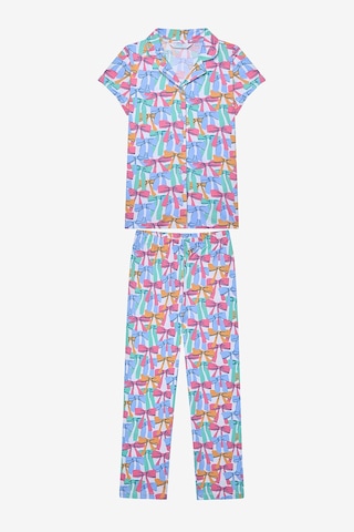 Penti Kız Çocuk Colorful Bows Pamuklu Gömlek Kırık Beyaz Pijama Takımı