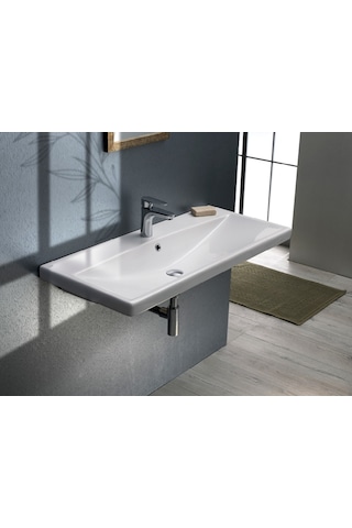 Turkuaz Seramik Etajerli Lavabo Elite 80 x 45 CM