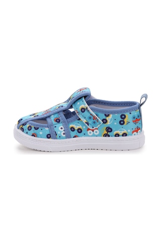 Sanbe 401 V 014 Cırtlı Erkek Bebek Keten Sandalet Mavi