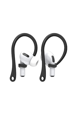 Caseonn Samsung Uyumlu Galaxy Buds 4 / Buds 4 Pro Kulak Üstü Kulaklık Tutucu Spor Kanca, Esnek Silikon Düşme Önleyici Askı Siyah