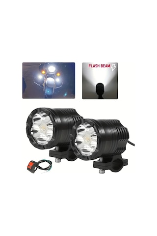 Motion003 Nlpearl 2 Adet 6 Ledli 60 Watt Motosiklet Far Sis Lambası 12v Led Moto Aksesuarları