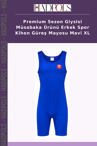 Premium Sezon Giysisi Müsabaka Ürünü Erkek Spor Kihon Güreş Mayosu Mavi Xl