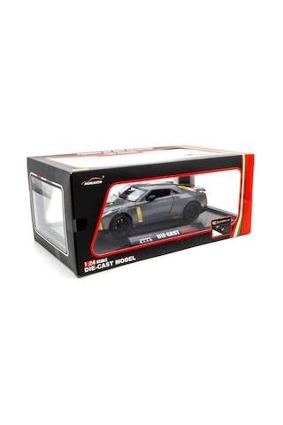 Mınıauto Nıssan Gtr50 Gri 1:24 Metal Çek Bırak Kapıları Açılan Sesli Işıklı Araba Gri