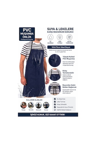 Su Geçirmez PVC Bulaşık ve İş Önlüğü - Leke Tutmaz, Askılı Mutfak, Aşçı ve Sanayi Tipi Yıkanabilir Önlük