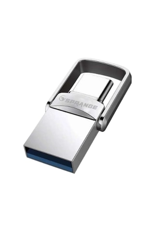 2'si 1 Arada Usb 3.2 Type-c Ve Usb 64gb Metal Flash Disk