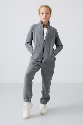 Standart Fit 2li Paket Siyah-gri Melanj Kız Çocuk Eşofman Alt - 75155 Siyah - Gri