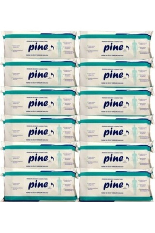 Pine Antibakteriyel Vücut Temizleme Havlusu 52'Li 12 Paket