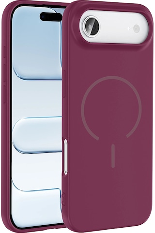 Apple Uyumlu iPhone 17 Air Kılıf M-safe Şarj Özellikli Mkst Meta Kapak - Mürdüm Mürdüm