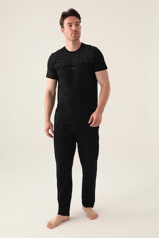 Arnetta 3010 Kısa Kol Erkek Pijama Takım Siyah