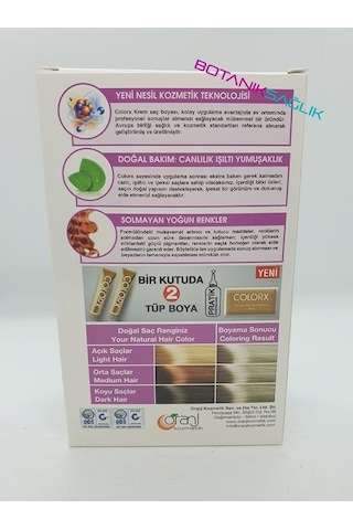 Colorx Bitkisel Saç Boyası Set - 10.2 Ekstra Küllü Açık Sarı