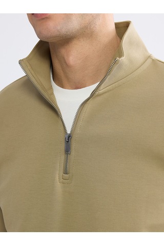 Lcw Vision Haki Dik Yaka Erkek Sweatshirt