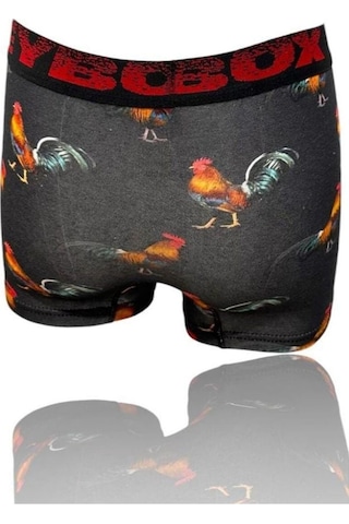Horoz Desenli Erkek Boxer