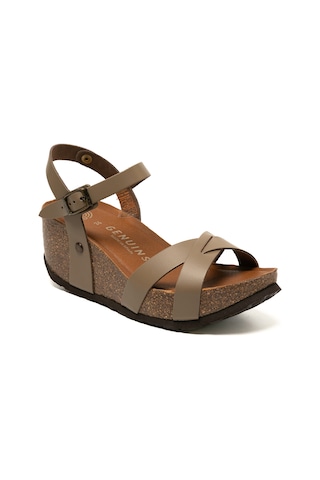 Terlik Kadın Cannes G106318 Genuins Leather Dress Taupe Dress Taupe