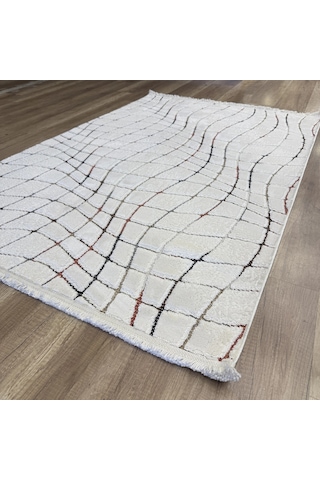 Luxess Halı Sunset 1171 Krem Modern Yumuşak Makine Halısı Krem Gökkuşağı