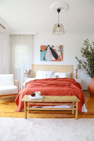 Vivamaison Çift Kişilik 4 Kat Müslin Pike Yatak Örtüsü Kiremit