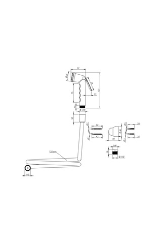 İz Yapı Taharatmatik Shut-Off Tabancalı Siyah