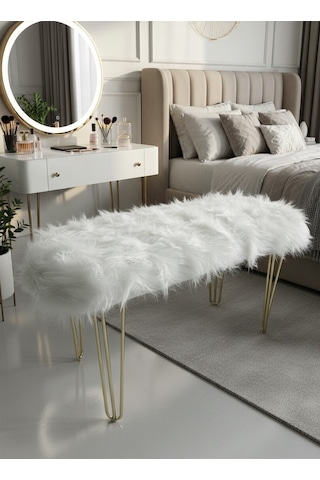 Sergama Bench Sandalye Bank Beyaz