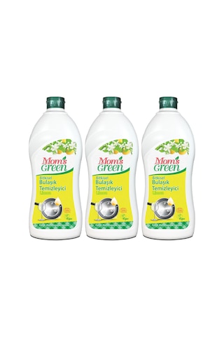 Mom's Green Limon Kokulu Bitkisel Elde Bulaşık Deterjanı 3 x 750 ML