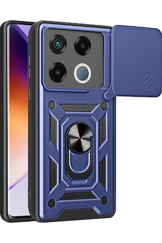 Apsuwa İnfinix Gt 20 Pro Kılıf Pars Yüzüklü Standlı Darbe Korumalı Lacivert