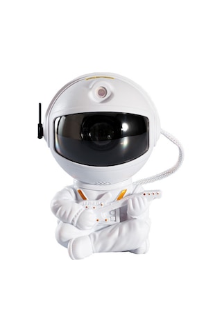 Konesam Uzay Temalı Astronot Projeksiyon Lambası - Yatak Odası Ve Dekor İçin Led Gece Lambası, Beyaz + Gitar Seçeneği