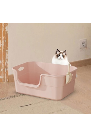 Çerçeveli Kedi Tuvaleti Kedi Tuvaleti Ev Kedileri İçin Büyük Kedi Tuvaleti