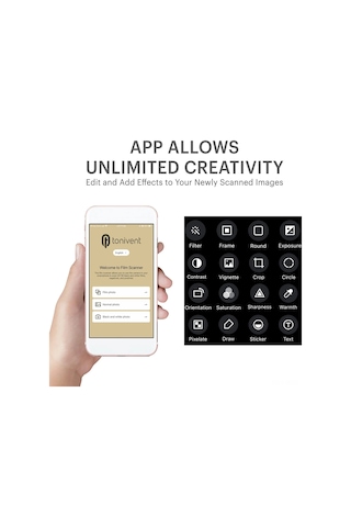 Ruicoo 35mm Filmi Ve Slaytları Dijital Jpeg'ye Çeviren Ton169 Fotoğraf Tarayıcı 2xaa Pil Gereklidir, Dahil Değil Gümüş