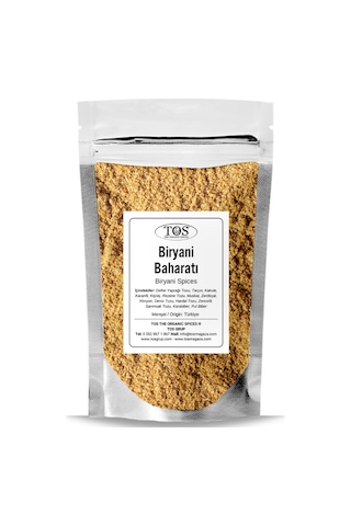 Tos The Organic Spices Biryani Baharatı 100 G Tos The Organic Spices Biryani Baharatı 100 G