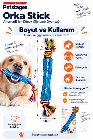 Petstages Orka Stick İpli Köpek Çiğneme Oyuncağı