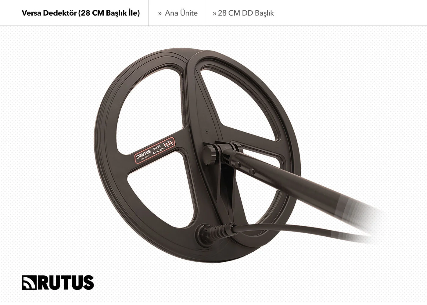 Rutus Versa Dedektör 28cm Dd Başlık İle Metal Dedektörü