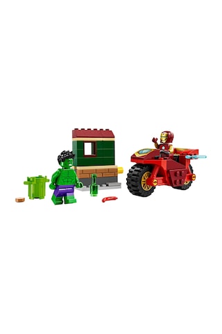 LEGO® Marvel Motosikletli Iron Man ve Hulk 76287 - 4 Yaş ve Üzeri Süper Kahraman Sevenler İçin Yaratıcı Oyuncak Yapım Seti (68 Parça)