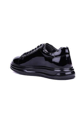 Fosco - Hakiki Rugan Deri Siyah Renk Erkek Sneaker - 3240-1521 Siyah