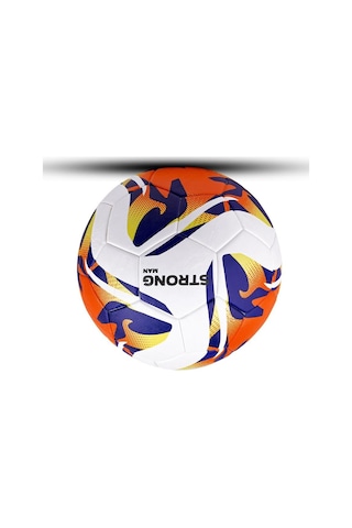 Strongmen 4 Astarlı Suni Deri Sert Zemin Halı Saha Futbol Topu No:5 Bsf-8000 Beyaz Saks Turuncu