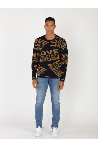 Moschino Moschıno Erkek Kazak /M.Lov.2019.6494 Laci-Kahve Lacivert