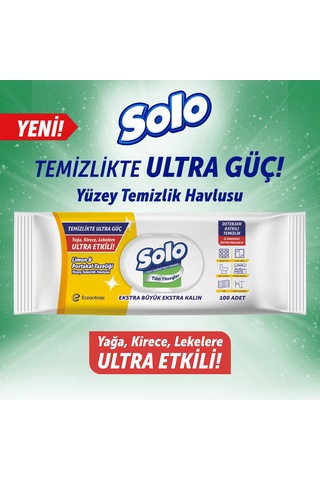 Solo Limon&portakal Tazeliği Yüzey Temizlik Havlusu 12'li