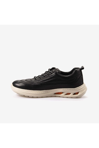 Kemal Tanca Hakiki Deri Bağcıklı Erkek Spor & Sneaker Ayakkabı 2824 Siyah