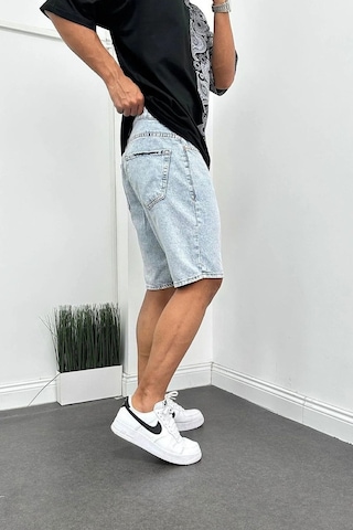 Kaizer Denim Erkek Buz Mavisi Baggy Şort Buz Mavi