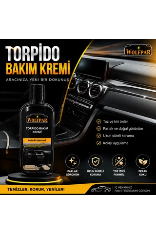Torpido Bakım Kremi 230 Ml Toz İtici, Parlatıcı Ve Koruyucu Oto İç Trim Bakımı 1