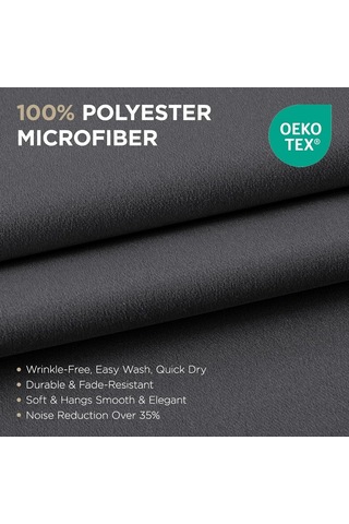 Joydeco Karartma Perdeleri 200 Cm Uzunluk 2 Panel Seti, Isı Yalıtımlı Uzun Perde Ve Perdeler 2 Burg, Oturma Odası Y Genel